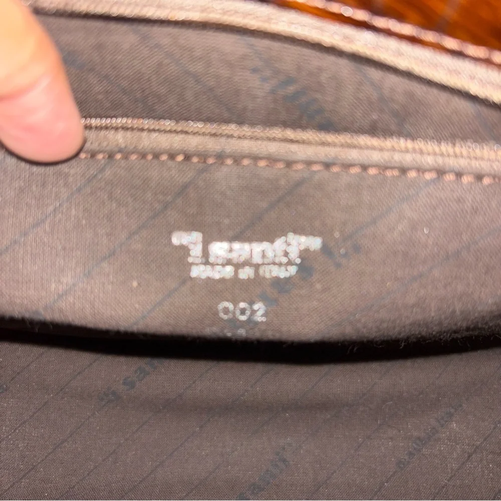 SOLD-I Santi Vintage Enbossed Croc Genuine Leather Handbag - Picture 4 of 11